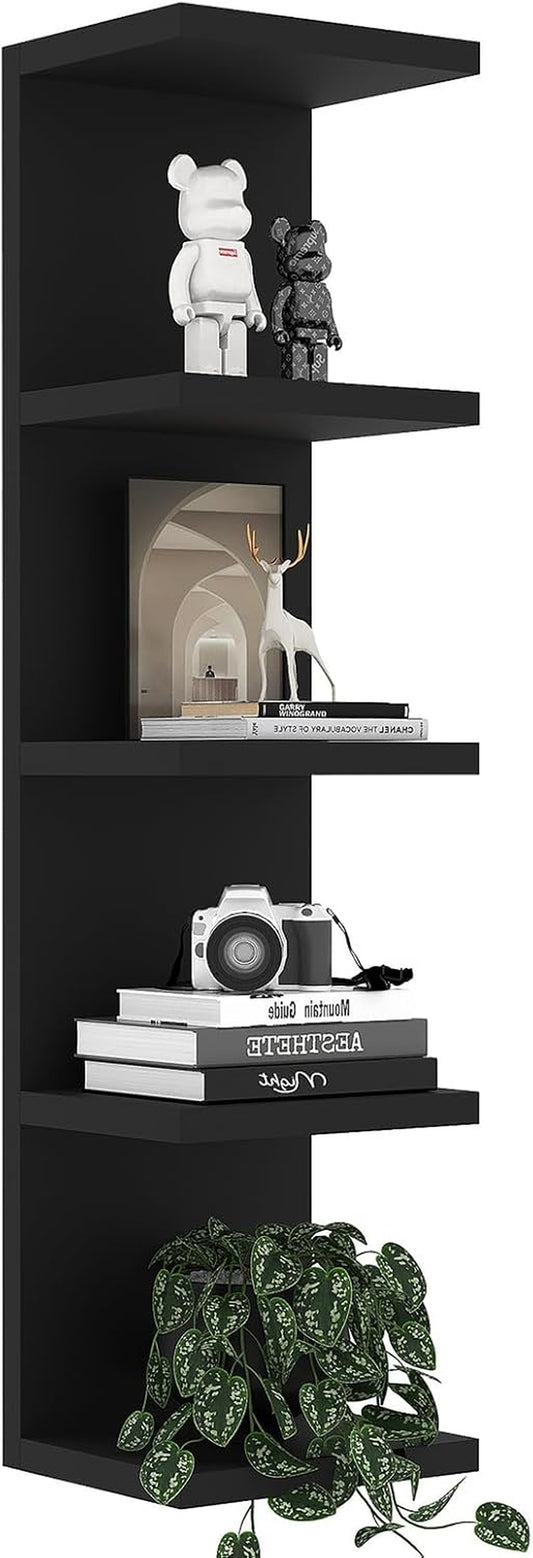 5 Tier Lack Floating Shelf, Black Wall Shelf Unit,Display Shelf