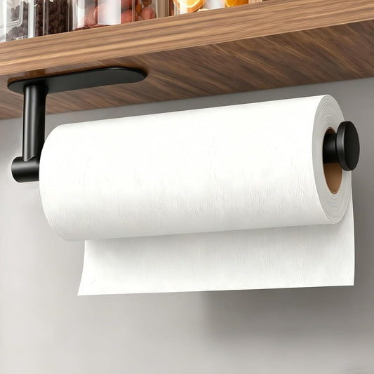 Paper Towel Holder under Cabinet Wall Mount for Kitchen Paper Towel, Self-Adhesive Paper Towel Bar, Paper Towel Rack, Stainless Steel 13 Inch
