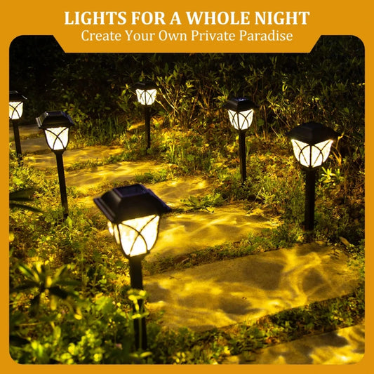 Led Solar Lawn Lights Outdoor Lamp Waterproof Warm Light Garden Courtyard for Walkway Path Villa Landscape Lights